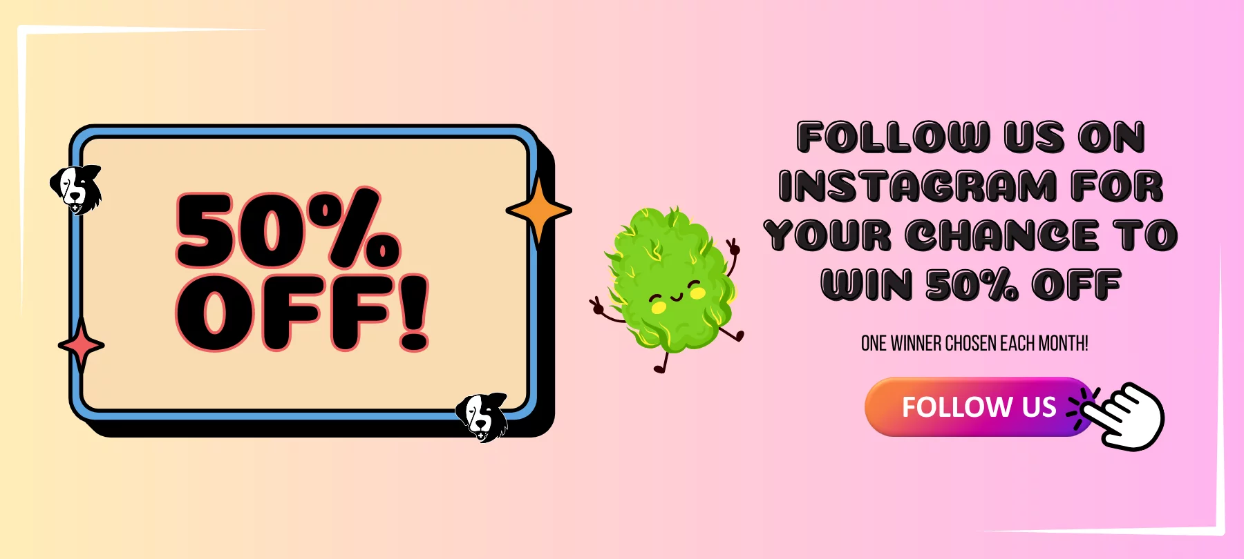 50% off cannabis promo